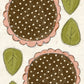 CCO 321 Card Cut Out #321 - Chunky Pink with Brown Flower