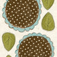 CCO 322 Card Cut Out #322 - Chunky Blue with Brown Flower