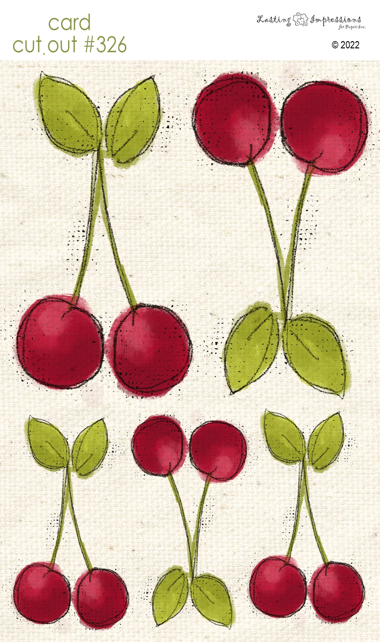 CCO 326 Card Cut Out #326 - Red Cherries