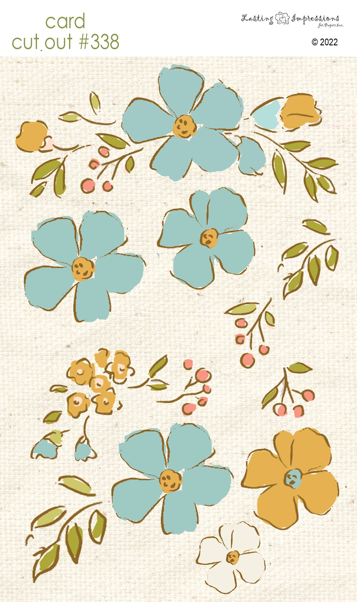 CCO 338 Card Cut Out #338 - Ocean Breeze Floral