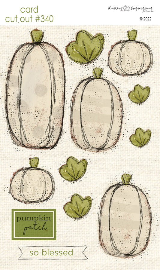 CCO 340 Card Cut Out #340 - White Pumpkins