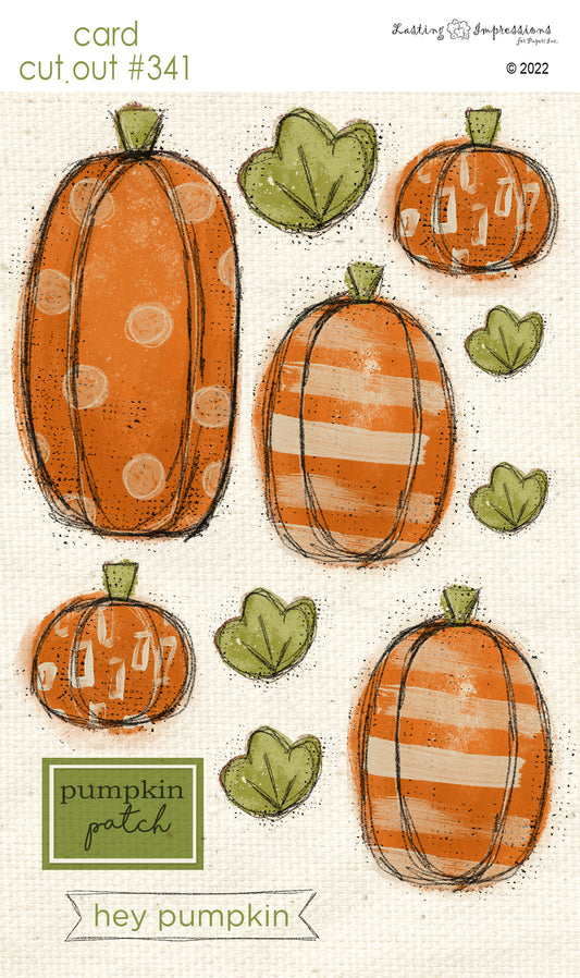 CCO 341 Card Cut Out #341 - Orange Pumpkins