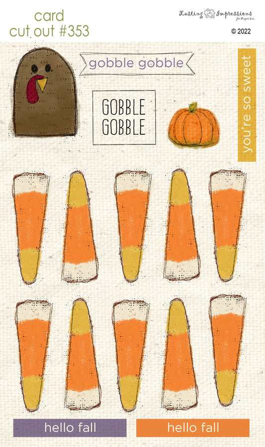 CCO 353 Card Cut Out #353 - Candy Corn Turkey