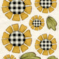 CCO 354Card Cut Out #354 - Buffalo Plaid Sunflower