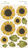 *********CCO 355 Card Cut Out #355 - Watercolor Dot Sunflower