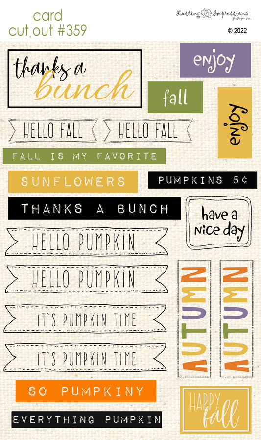 CCO 359 Card Cut Out #359 - Fall Sentiments