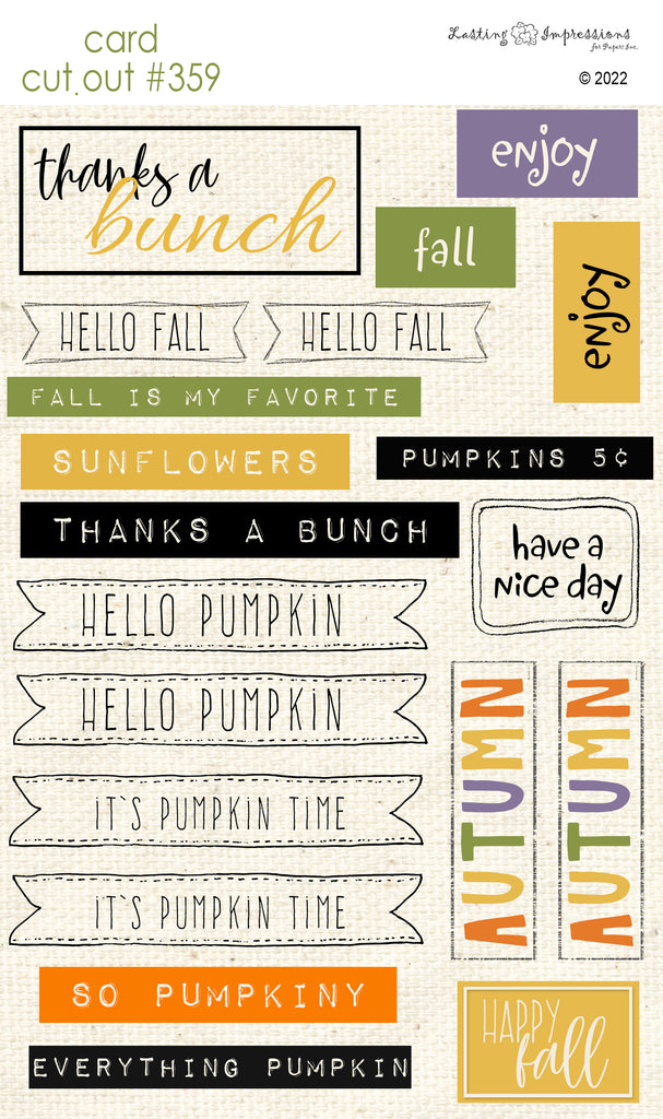 *********CCO 359 Card Cut Out #359 - Fall Sentiments