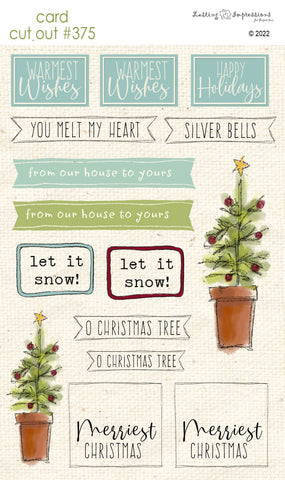 *********CCO 375 Card Cut Out #375 Christmas Sentiments