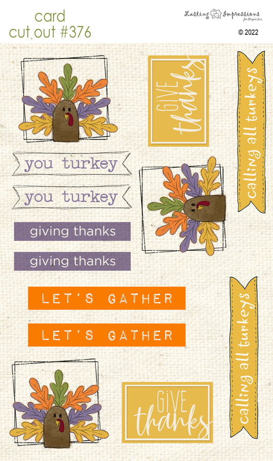 CCO 376 Card Cut Out #376 Thanksgiving Sentiments