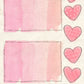 CCO 384  Card Cut Out #384 Pink Wash Frame Hearts