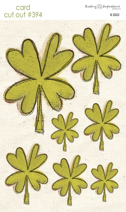 CCO 394 Card Cut Out #394 Shamrocks Sweet Pea