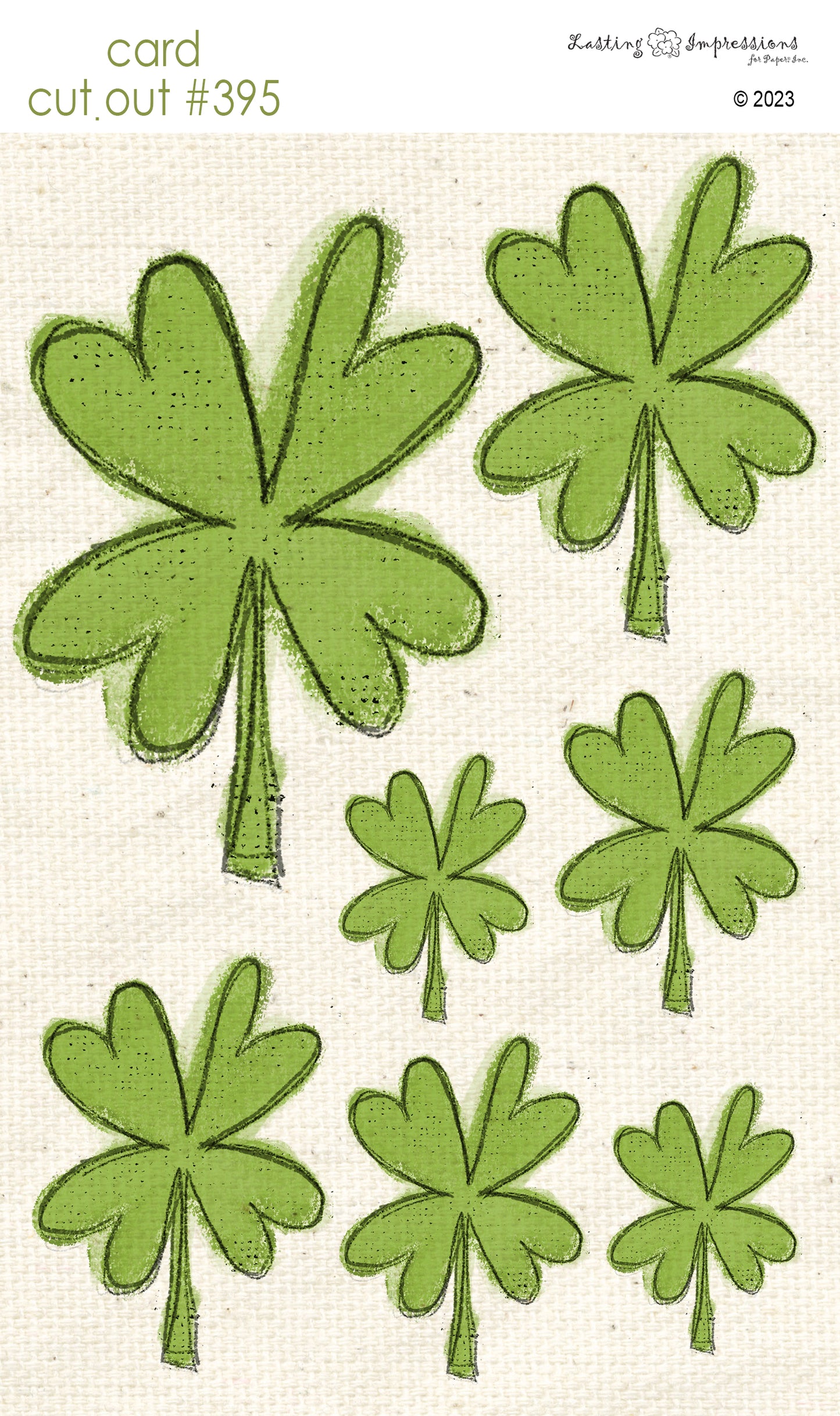 CCO 395 Card Cut Out #395 Shamrocks - Green