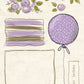 CCO46 - Card Cut Out #46 - Birthday Cake or Present - Vintage Lilac