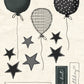 CCO52 - Card Cut Out #52 - Balloons - Black