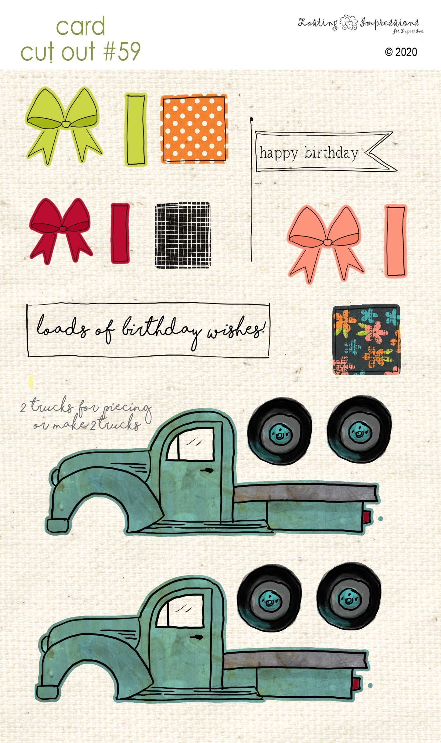 CCO59 - Card Cut Out #59 - Truck - Birthday