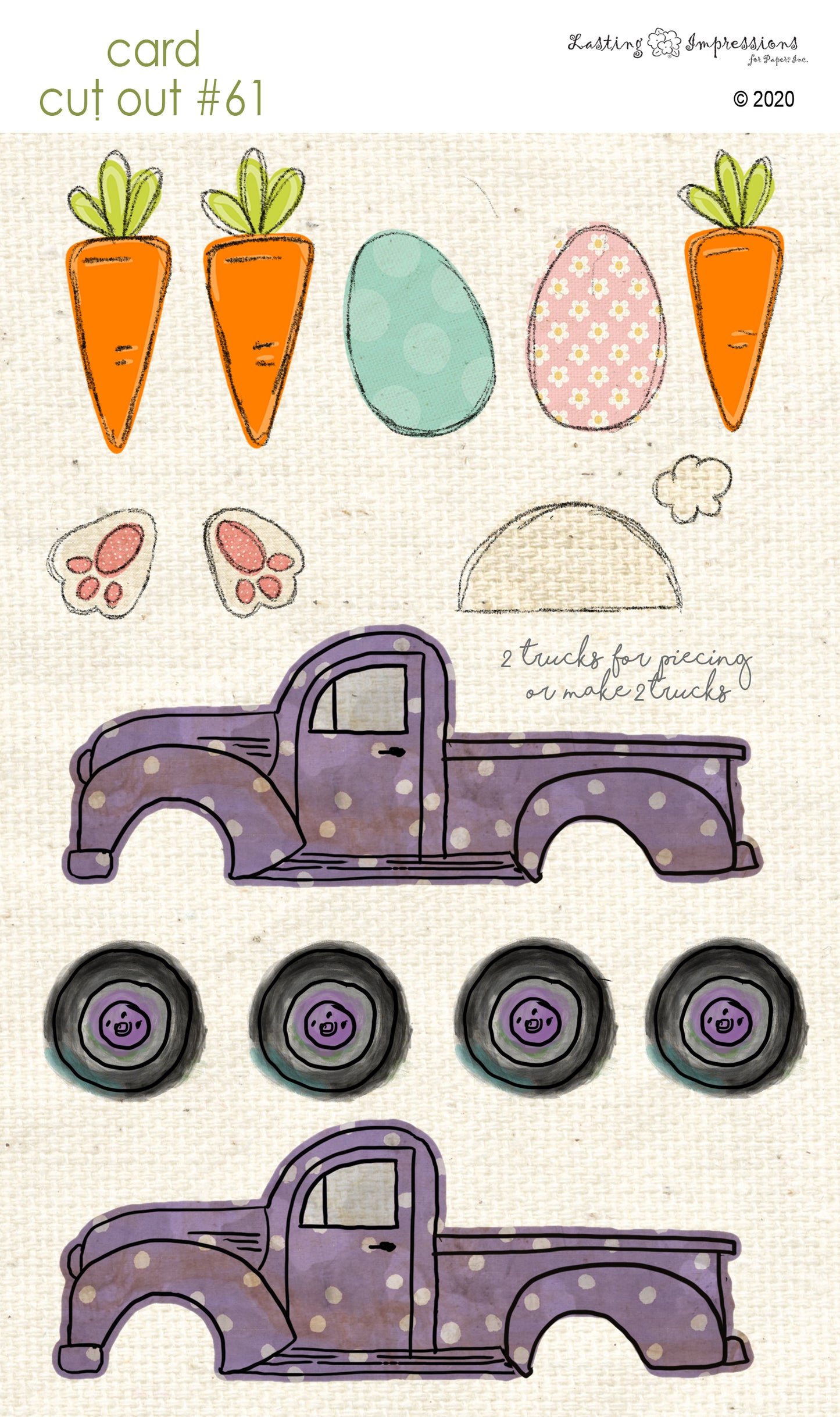 CCO61 - Card Cut Out #61 - Easter Truck