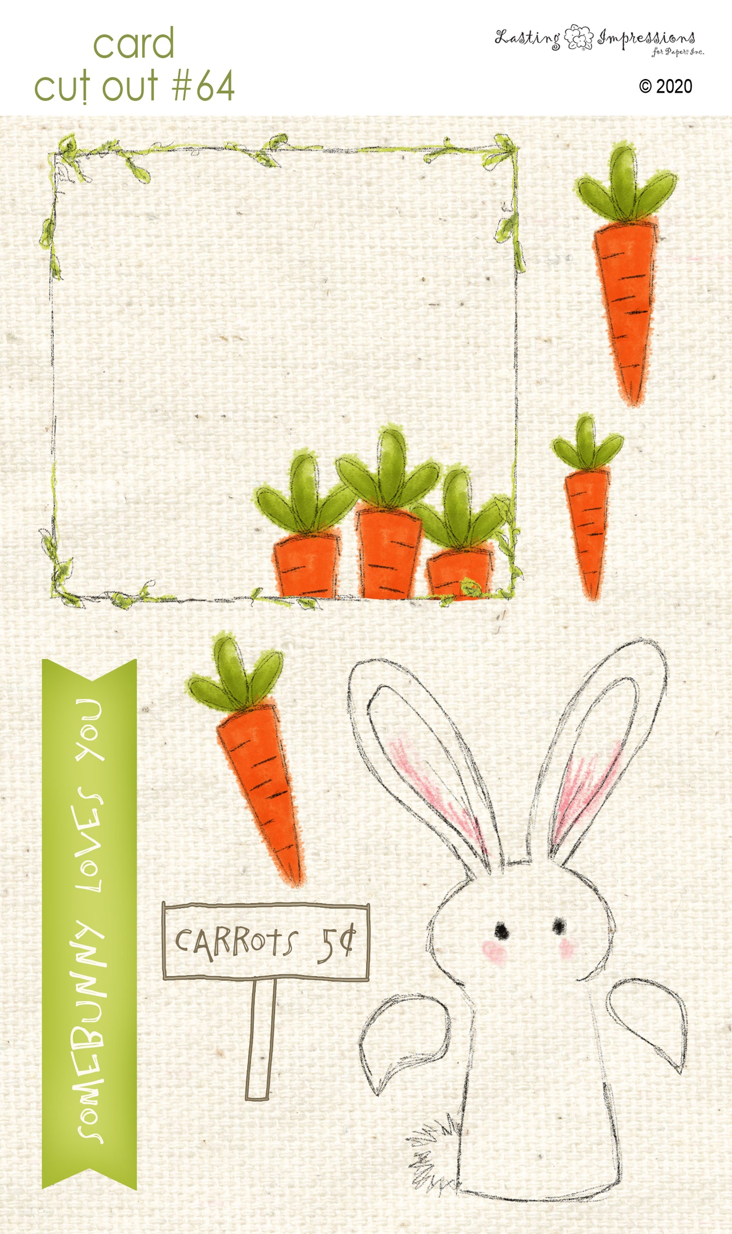 CCO64 - Card Cut Out #64 - Bunny Hugs