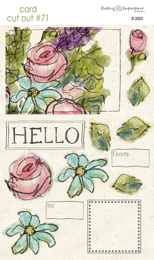 ********CCO71 - Card Cut Out #71 - Hello Floral