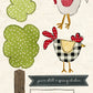 CCO78 - Card Cut Out #78 - Country Chickens