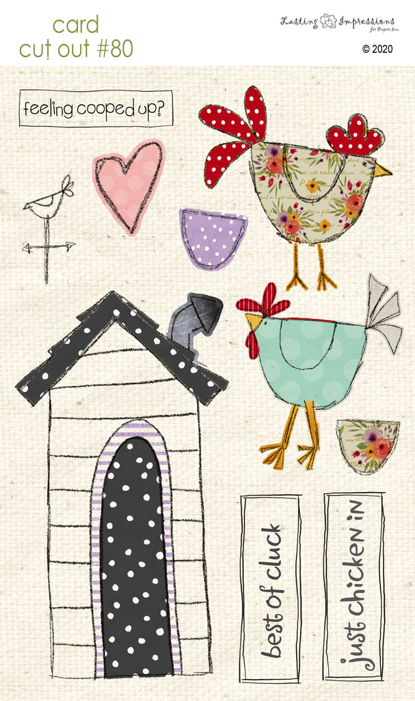 ********CCO80 - Card Cut Out #80 - Farmhouse Chickens