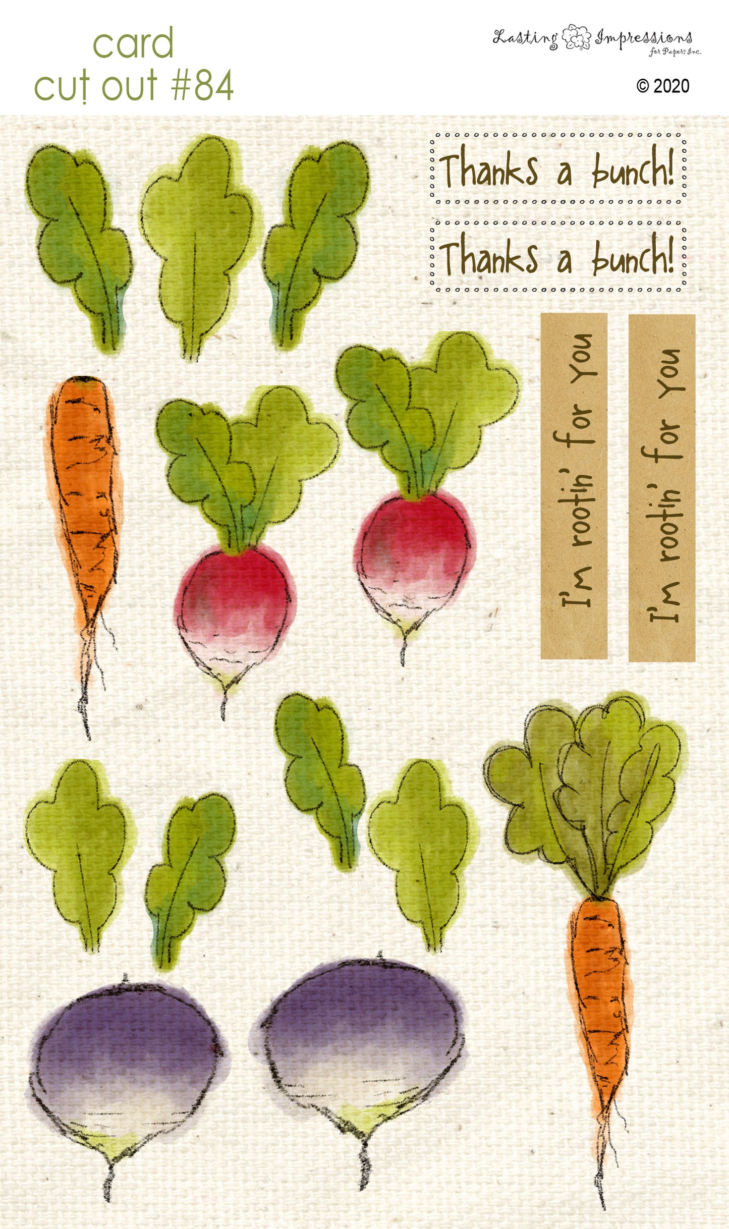 CCO84 - Card Cut Out #84 - Farm Fresh Veggies