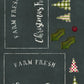 CCO87 - Card Cut Out #87 - Farm Fresh Christmas Trees on Black