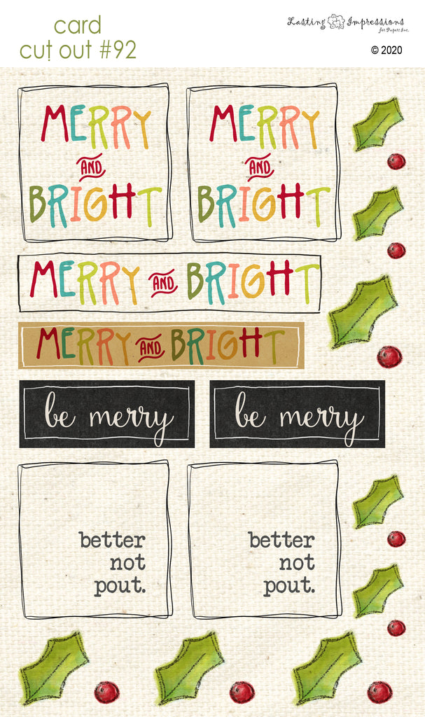 ********CCO92 - Card Cut Out #92 - Merry & Bright