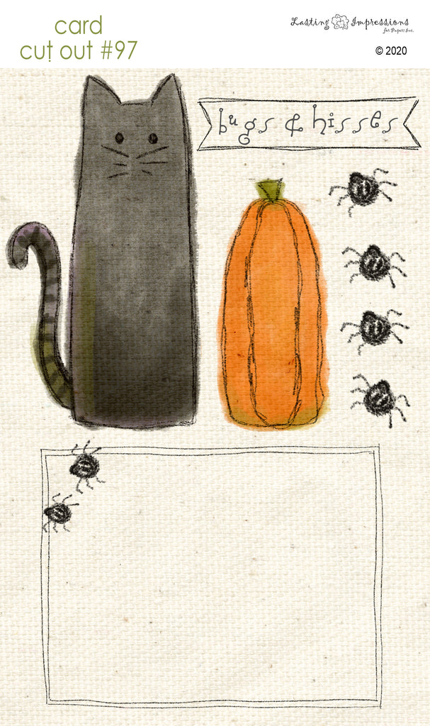 ********CCO97 - Card Cut Out #97 Bugs & Hisses Cat & Pumpkin