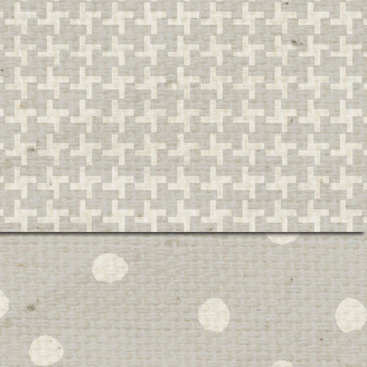 DSCSMT Cobblestone Martha Dots & Tweed Double Sided Cardstock