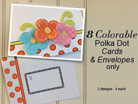 Polka Dots for Coloring Notes & Envelopes Only