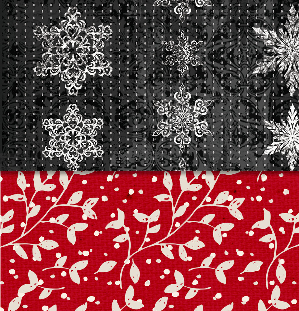 ******** Red Wagon Twigs & Midnight Blizzard Double Sided Paper
