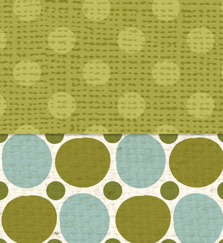 ******** Inch Worm Polka Dot Double Sided Paper
