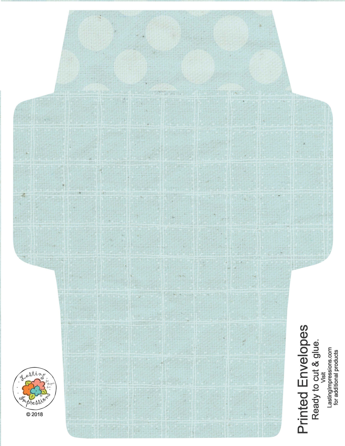 French Envelope Layout A2 Envelopes DIY French Blue Reversible – Lasting Impressions for Paper