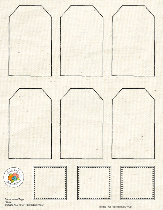 Farmhouse Tags Blank