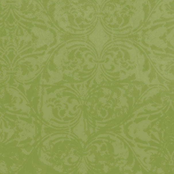GMGDM8 - Garden Moss Green Damask 8 1/2 x 11 - One Sheet