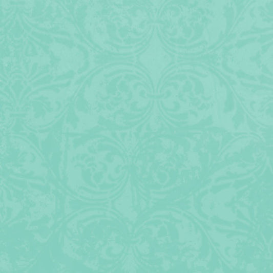 GBADM8 - Gentle Breeze Aqua Damask 8 1/2 x 11 - One Sheet
