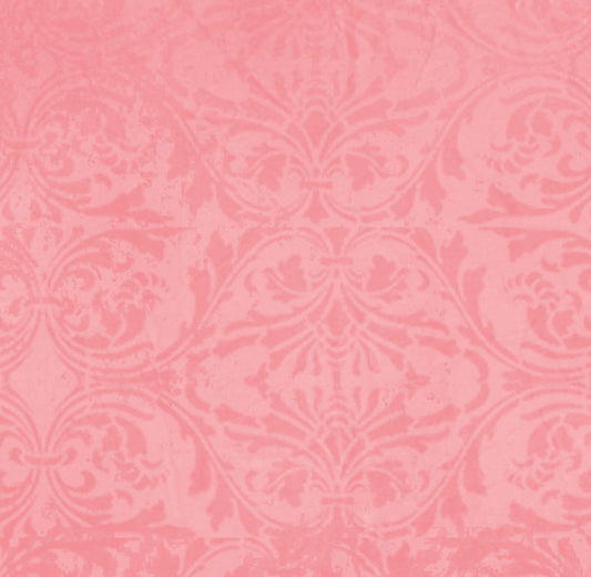GBPDM8 - Gerber Daisy Pink Damask 8 1/2 x 11 - One Sheet