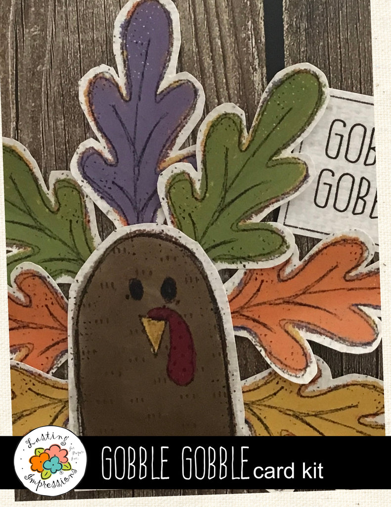 ********Gobble Gobble Card & Place Card/Tag Kit  - Create 2 of each