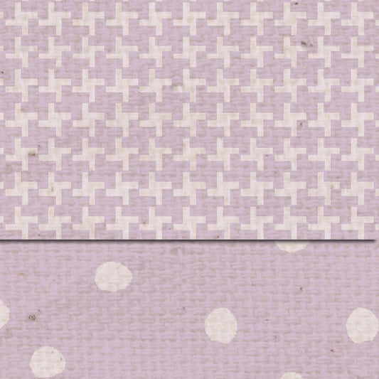 DSVLMT Vintage Lilac Martha Dots & Tweed Double Sided Cardstock