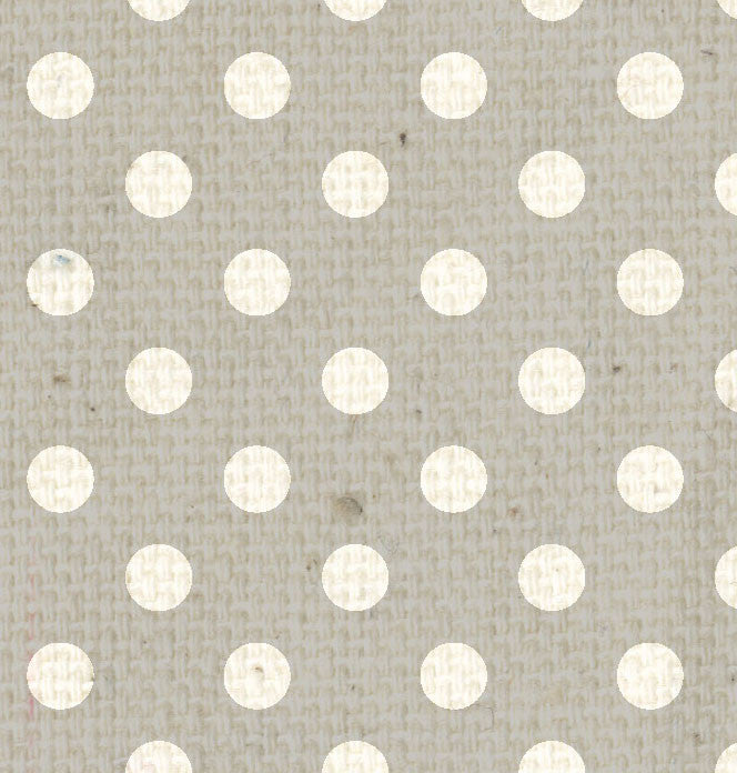 *HK - Gray Canvas Polka Dots 8 1/2 x 11