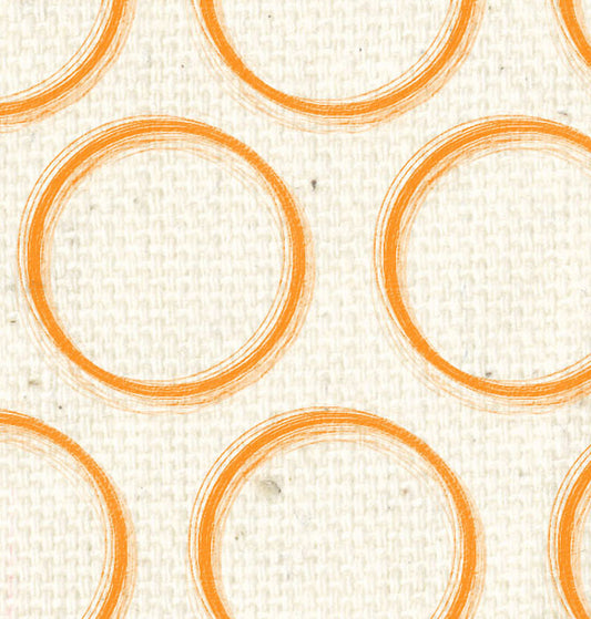 OYH - Natural Canvas w/Lg. Orange Circles 8 1/2 x 11