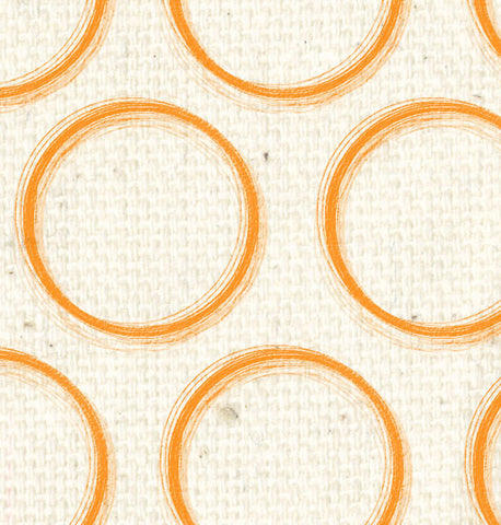 *OYH - Natural Canvas w/Lg. Orange Circles 8 1/2 x 11