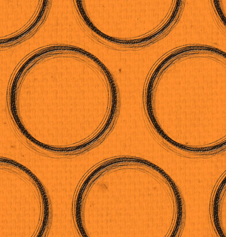 *OYH - Orange Canvas w/Black Circles 8 1/2 x 11