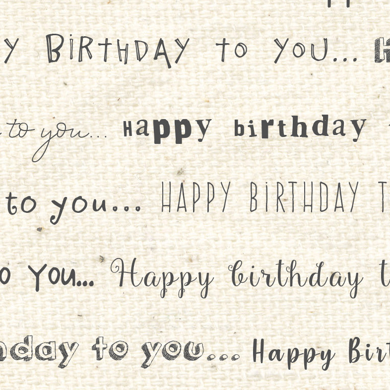 HBN - Happy Birthday Natural Paper  8 1/2 x 11