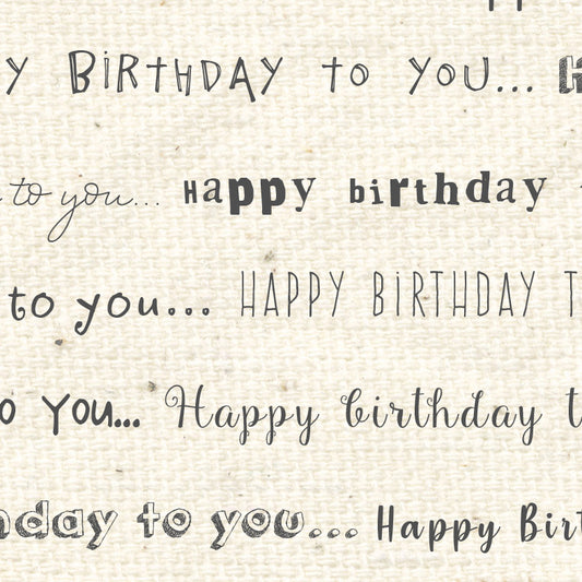 HBN - Happy Birthday Natural Paper  8 1/2 x 11