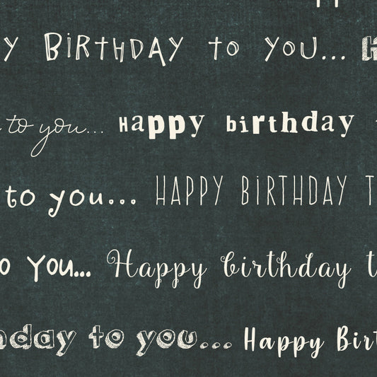HBC - Happy Birthday Chalkboard Paper  8 1/2 x 11