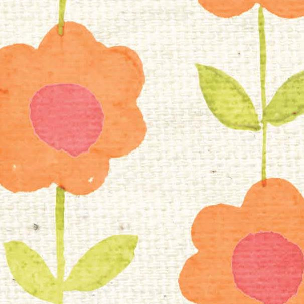 HSOPB - Orange Poppy Blooms Paper  8 1/2 x 11