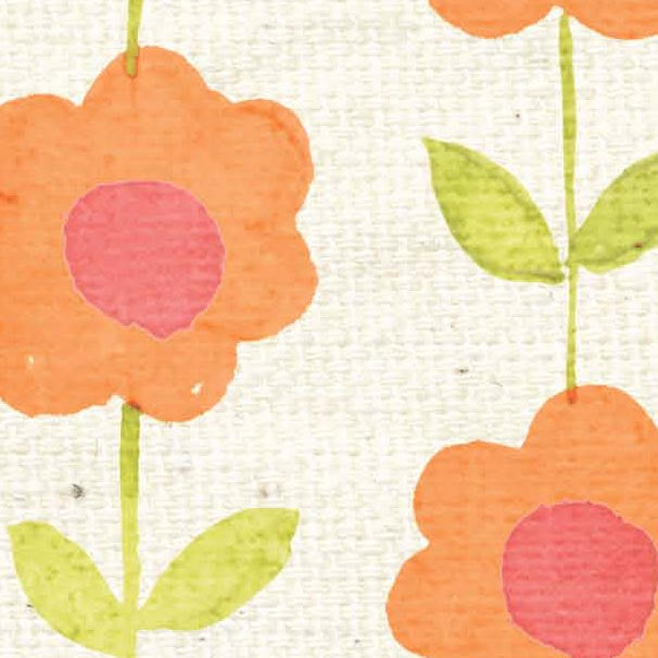 *HSOPB - Orange Poppy Blooms Paper  8 1/2 x 11