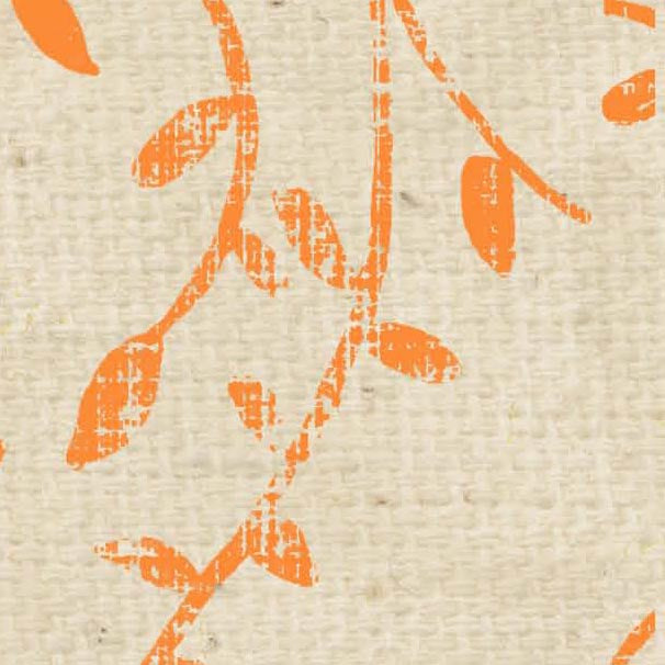 HSOPSV - Orange Poppy Stenciled Vines Paper  8 1/2 x 11