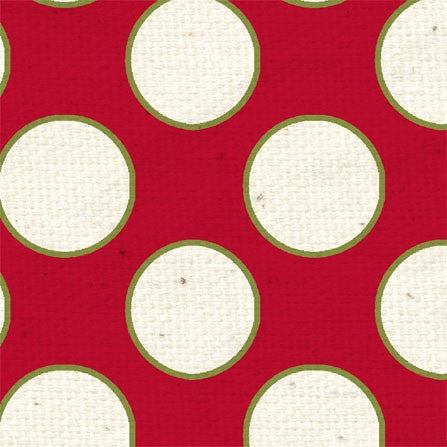 *HB - Holly Berry Large Polka Dots 8 1/2 x 11 - One Sheet